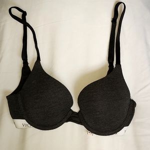 Victoria Secret push-up bra, 32B, dark grey